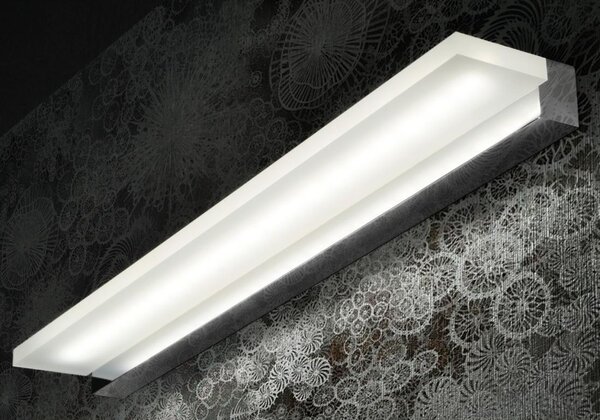 STEP 20 APPLIQUE SPECCHIO QUADRO CROMO LED 20W MODERNA LARGHEZZA 63,5 CM