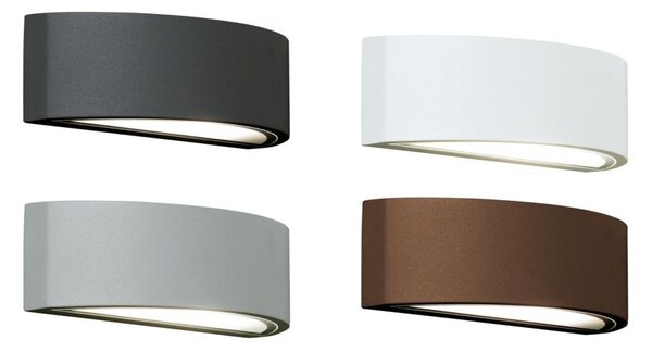 LENTE APPLIQUE ESTERNO ANTRACITE RUGGINE BIANCO O GRIGIO IP54 MODERNO LAMPADINA LED SOSTITUIBILE