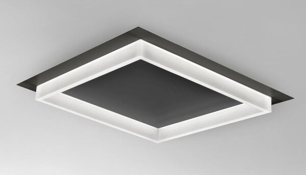 SQUARE Q65 PLAFONIERA QUADRATA 65X65 CM LED 50W MODERNA 22 COLORI DI PROMOINGROSS