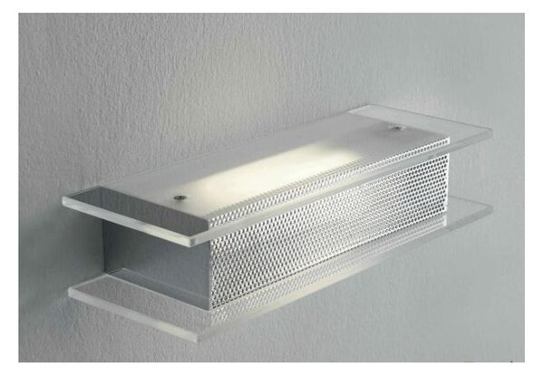 TETI 10 LED APPLIQUE IN METALLO CROMO E VETRI SATINATI LED 10W LUCE 3000K MODERNA