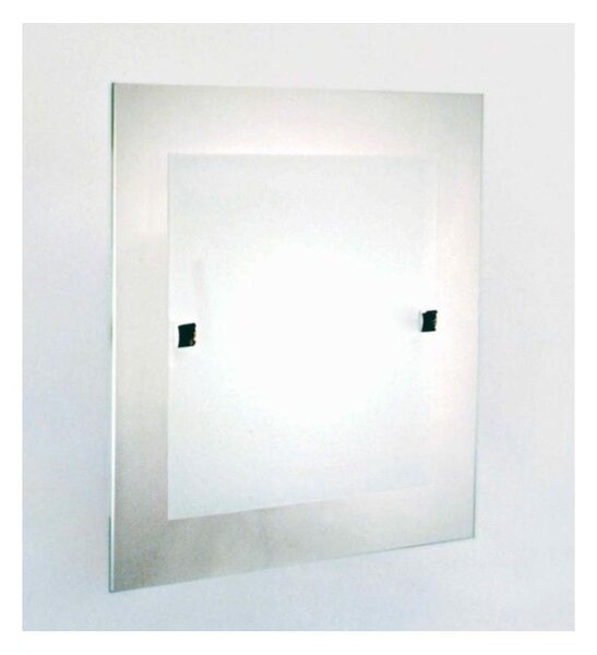 FLAT PLAFONIERA PICCOLA MODERNA 30X30 IN VETRO SATINATO BIANCO DI ILLUMINANDO