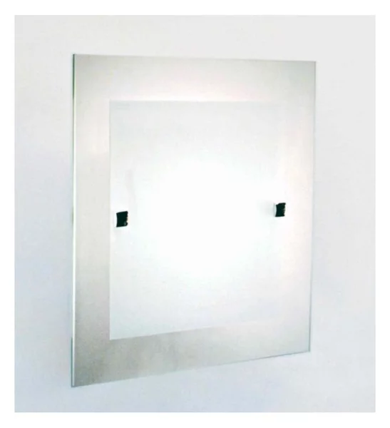 FLAT PLAFONIERA PICCOLA MODERNA 30X30 IN VETRO SATINATO BIANCO DI ILLUMINANDO