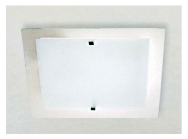 FLAT PLAFONIERA MODERNA 50X50 IN VETRO SATINATO BIANCO DI ILLUMINANDO