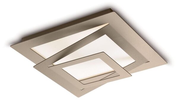 SKY PLAFONIERA QUADRATA ULTRAMODERNA CON LED DA 30W IN METALLO BIANCO O SABBIA DI ILLUMINANDO