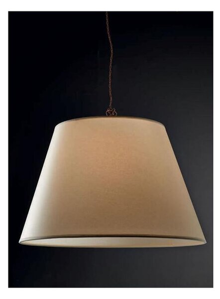 STREET SOFT 45 SOSPENSIONE SINGOLA STILE RUSTICO IN METALLO BRUNITO CON PARALUME IN PERGAMENA