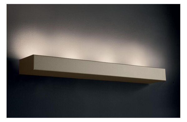 UP 4 APPLIQUE SEMPLICE LINEARE DAL DESIGN MODERNO IN METALLO BIANCO O SABBIA
