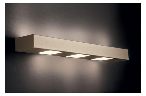 UP DOWN APPLIQUE CM 60 IN METALLO BIANCO, ANTRACITE O SABBIA CON BIEMISSIONE DI LUCE DI ILLUMINANDO