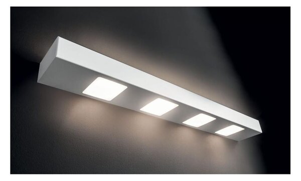UP DOWN APPLIQUE CM 77 IN METALLO BIANCO, ANTRACITE O SABBIA BIEMISSIONE DI LUCE DI ILLUMINANDO