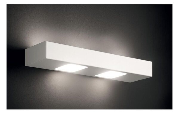UP DOWN APPLIQUE CM 44 IN METALLO BIANCO, ANTRACITE O SABBIA CON BIEMISSIONE DI LUCE DI ILLUMINANDO