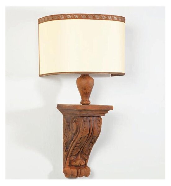 APPLIQUE CAPITELLO IN TERRACOTTA CON PARALUME MADE IN ITALY DELLA IMAS
