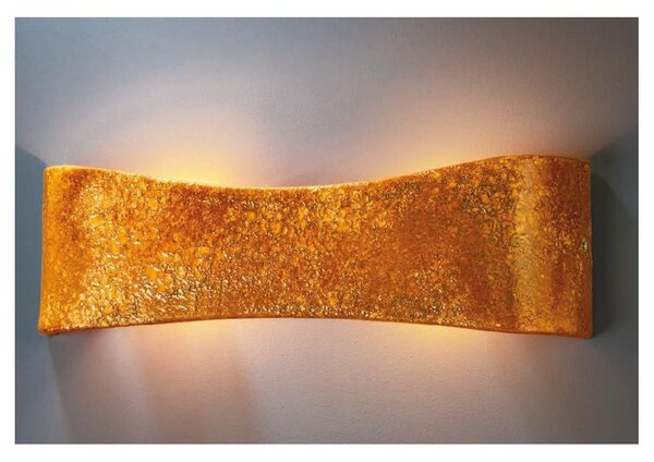 APPLIQUE IN TERRACOTTA ARTIGIANALE RUSTICA BIEMISSIONE DI LUCE DELLA IMAS