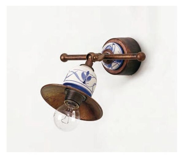 SPOT IN STILE RUSTICO CON SNODO IN OTTONE E TERRACOTTA MADE IN ITALY