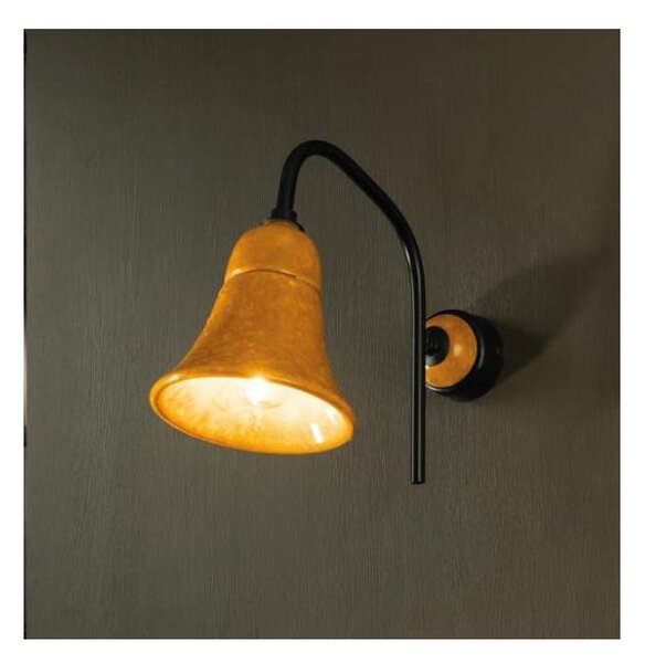 APPLIQUE RUSTICA IN CERAMICA E METALLO NERO MADE IN ITALY DELLA IMAS
