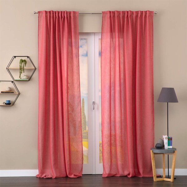 Tende Oscuranti con Anelli 2pz Rosa Antico in Velluto 140x175cm