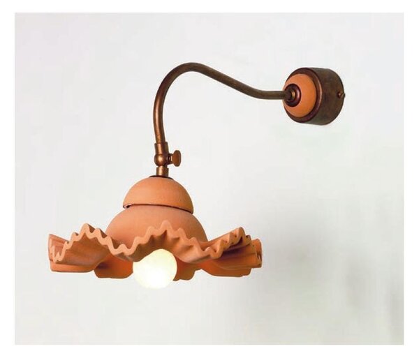 APPLIQUE RUSTICA IN TERRACOTTA DECORATA A MANO MADE IN ITALY DELLA IMAS