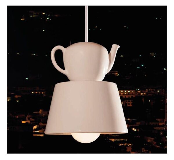 LAMPADARIO VINTAGE CON TEIERA IN CERAMICA FATTO A MANO MADE IN ITALY DELLA IMAS