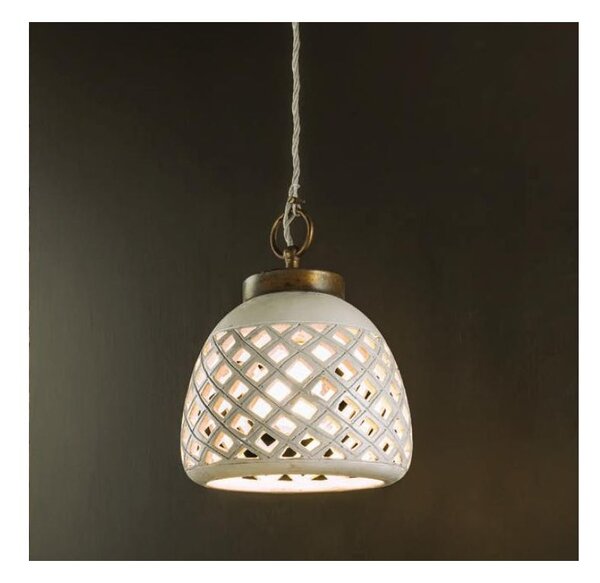 SOSPENSIONE IN STILE VINTAGE IN CERAMICA TRAFORATA MADE IN ITALY DELLA IMAS