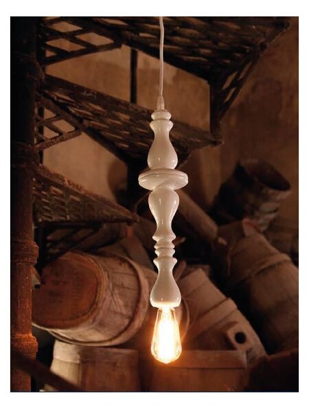 PICCOLA SOSPENSIONE A CANDELABRO VINTAGE IN CERAMICA MADE IN ITALY DELLA IMAS