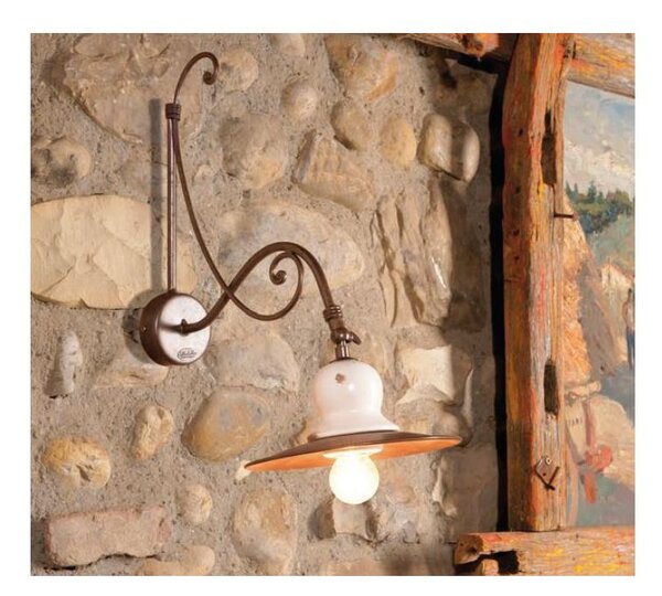 APPLIQUE IN CERAMICA E FERRO FORGIATO A MANO CON SNODO MADE IN ITALY DELLA IMAS