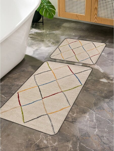 Set di tappetini per il bagno beige 2 pz 60x100 cm – Mila Home