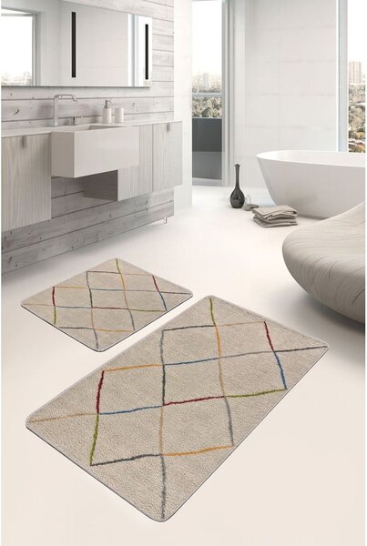 Set di tappetini per il bagno beige 2 pz 60x100 cm – Mila Home
