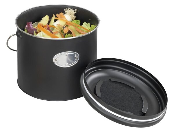 Contenitore nero per rifiuti compostabili 6 l Nero - Wenko