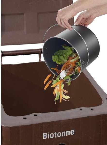Contenitore nero per rifiuti compostabili 6 l Nero - Wenko