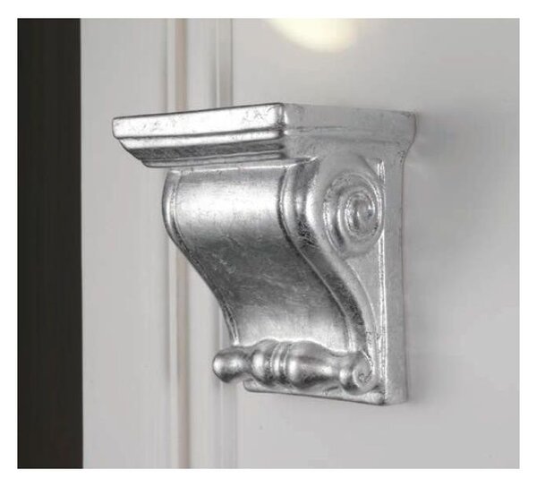 APPLIQUE CAPITELLO IN TERRACOTTA FOGLIA ARGENTO DECORATA A MANO IN ITALIA DALLA IMAS
