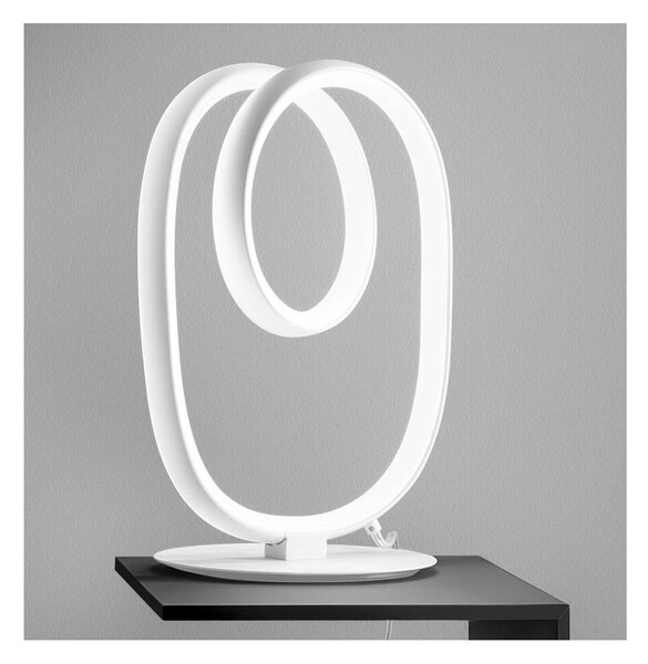 DIVA L LAMPADA DA TAVOLO MODERNA LED 17W LUCE 3000K DIMMERABILE BIANCO,ORO O TITANIO GEA LUCE