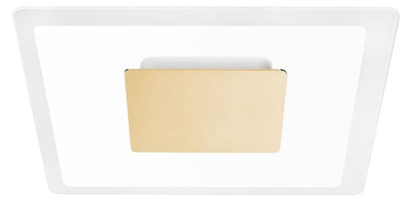 ARUBA APPLIQUE PLAFONIERA CROMO ORO O RAME MODERNA DOPPIA EMISSIONE LUCE LED 38W LUCE 3000K