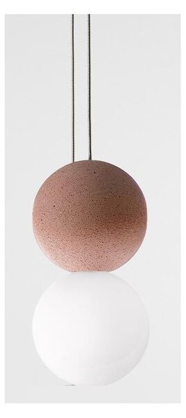 SFERA S SOSPENSIONE SINGOLA MODERNA IN VETRO CON SFERA IN CEMENTO STILE VINTAGE DELLA GEA LUCE