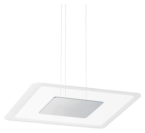 ARUBA SOSPENSIONE MODERNA A DOPPIA EMISSIONE LUCE CROMO ORO O RAME LED 19W LUCE 3000K