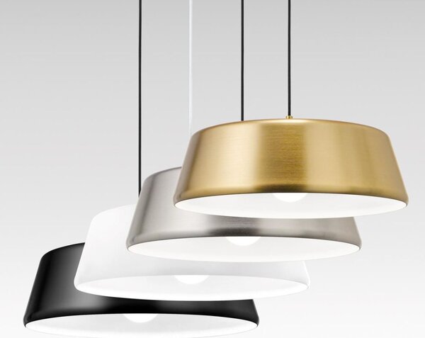 BLANCA SP SOSPENSIONE ROTONDA MODERNA D50 IN METALLO BIANCO NERO OTTONE O NICKEL DELLA GEA LUCE