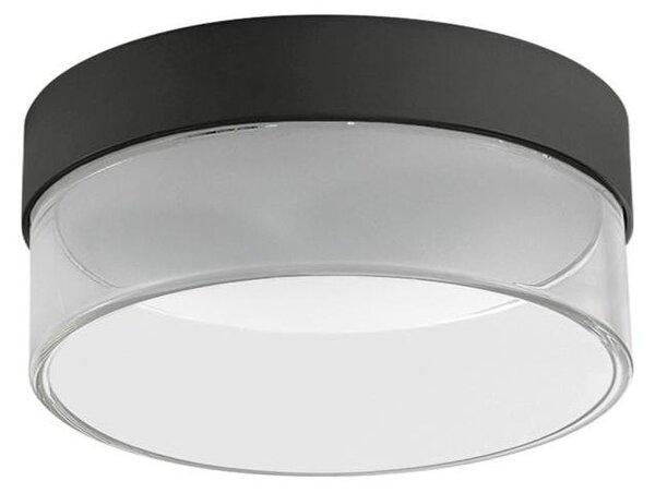 CRUMB PLAFONIERA PICCOLA D15 CON LED 15W LUCE 3000K BIANCA O NERA DELLA LINEA LIGHT