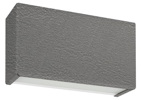 BOX W2 APPLIQUE LED 10W BIEMISSIONE LUNGH 14CM FINITURA CEMENTO LUCE 2700K-3000K-4000K