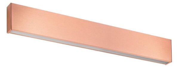 BOX W2 APPLIQUE BIEMISSIONE MODERNA LED 28W LUNGH 61CM RAME O OTTONE SPAZZOLATO LUCE 2700K-3000K