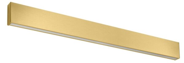 BOX W2 APPLIQUE LED 41W BIEMISSIONE MODERNA LUNGH 92CM RAME O OTTONE SPAZZOLATO LUCE 2700K-3000K