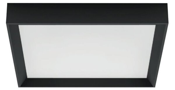 TARA PLAFONIERA MEDIA QUADRATA BIANCA E NERA LED 31W LUCE 3000K DELLA LINEA LIGHT