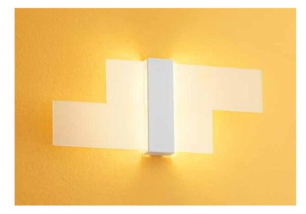 TRIAD 2.0 APPLIQUE MODERNA IN VETRO SABBIATO LED 12W LUCE 3000K DELLA LINEA LIGHT