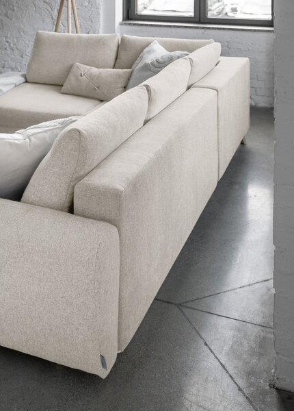 Divano letto beige a "U", angolo sinistro Scandic Lagom - Miuform