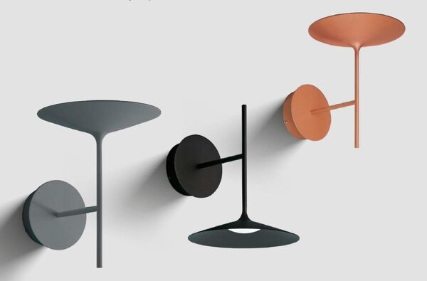 POE APPLIQUE LED 7W LUCE 3000K METALLO 4 COLORI DESIGN MODERNO DELLA LINEA LIGHT
