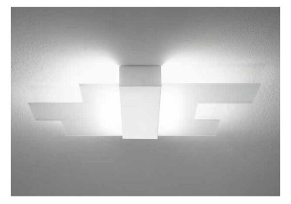 TRIAD PLAFONIERA/APPLIQUE IN VETRO SABBIATO LED 21W LUCE 3000K MODERNA DELLA LINEA LIGHT