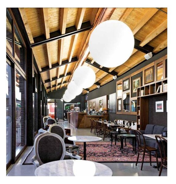 OH!IN PLAFONIERA A SFERA D55 DESIGN MODERNO COLORE BIANCO DELLA LINEA LIGHT