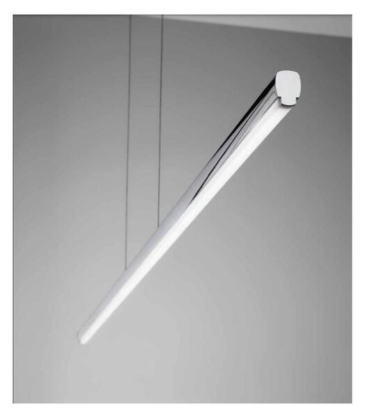 STRAIGHT P1 SOSPENSIONE LINEARE CROMATA LED 18W MODERNA LUCE 2700K DELLA LINEA LIGHT