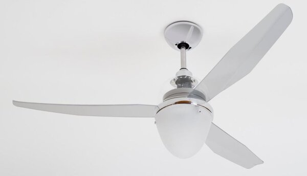 SWING ECO VENTILATORE CROMO DI ITALEXPORT ATTACCO E27 CALOTTA TRASPARENTE TELECOMANDO INCLUSO