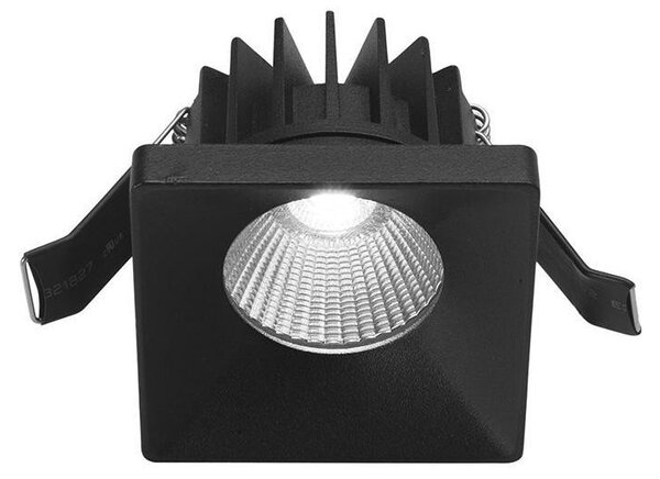 FARETTO DA INCASSO QUADRATO IN ALLUMINIO BIANCO O NERO LED 9W LUCE 3000K IP54