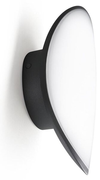 APPLIQUE DA ESTERNO IP65 OVALE LED 13W LUCE 4000K GRIGIO METALLIZZATO O ANTRACITE MODERNA