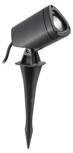 FARETTO DA ESTERNO ORIENTABILE IP65 ANTRACITE LED 7W LUCE 4000K CON PICCHETTO INCLUSO