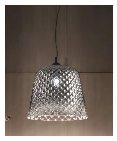 ALICE D40 SOSPENSIONE SINGOLA IN VETRO AMBRA FUME O BIANCO CON EFFETTO BALLOTON GEA LUCE