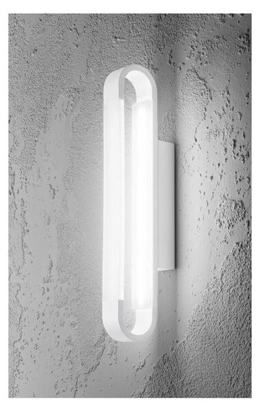 RING LAMPADA DA SPECCHIO IN METALLO BIANCO IP44 LED 12W LUCE 3000K O 4000K LUNGHEZZA CM 42